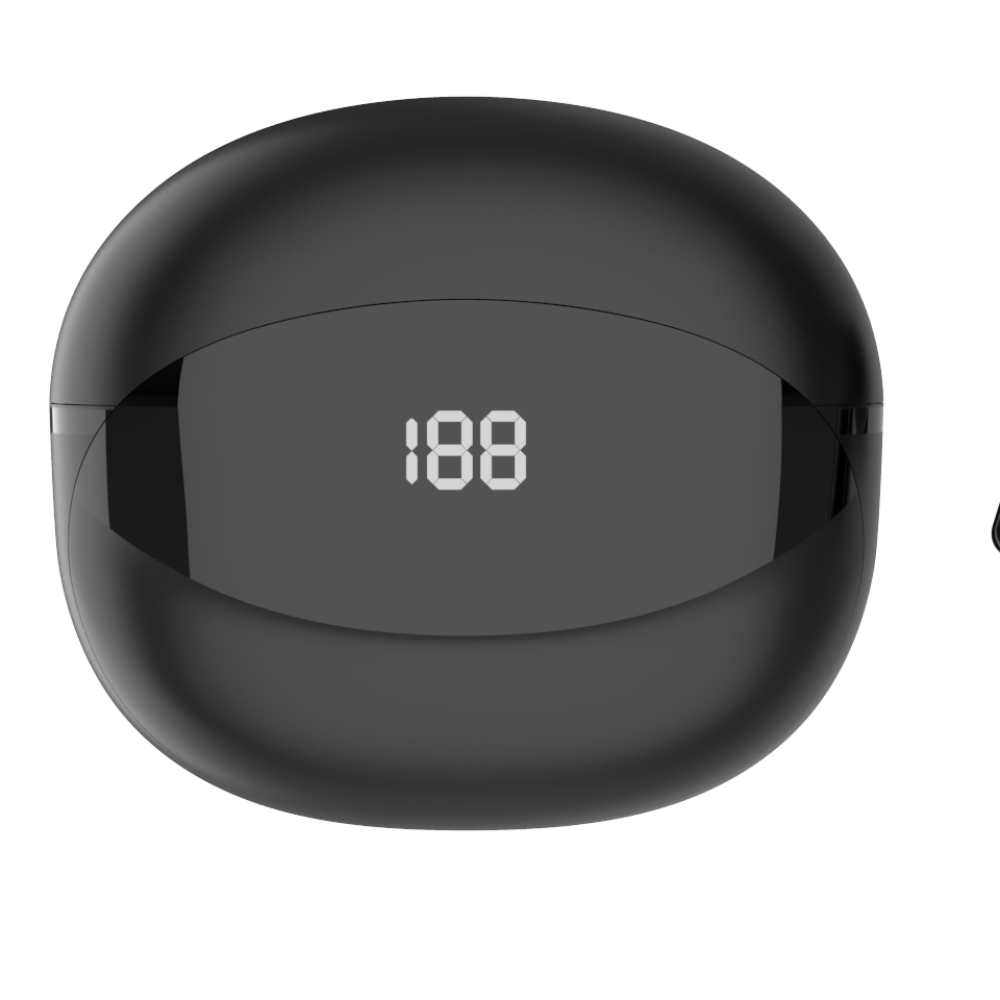 tri tek pro MT80 noise cancelling earbuds case closed front view