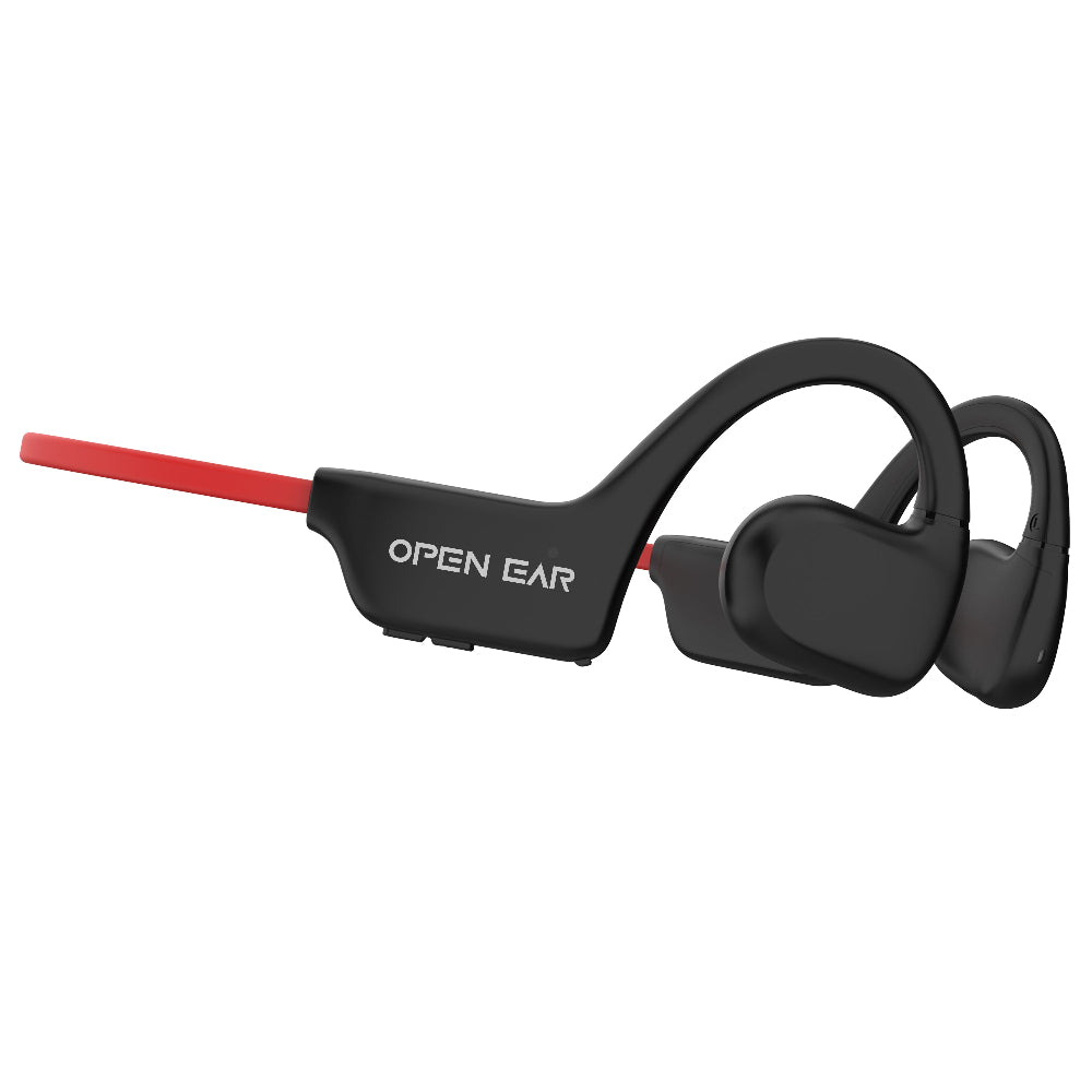 Open Ear air conducction heeadphones red black