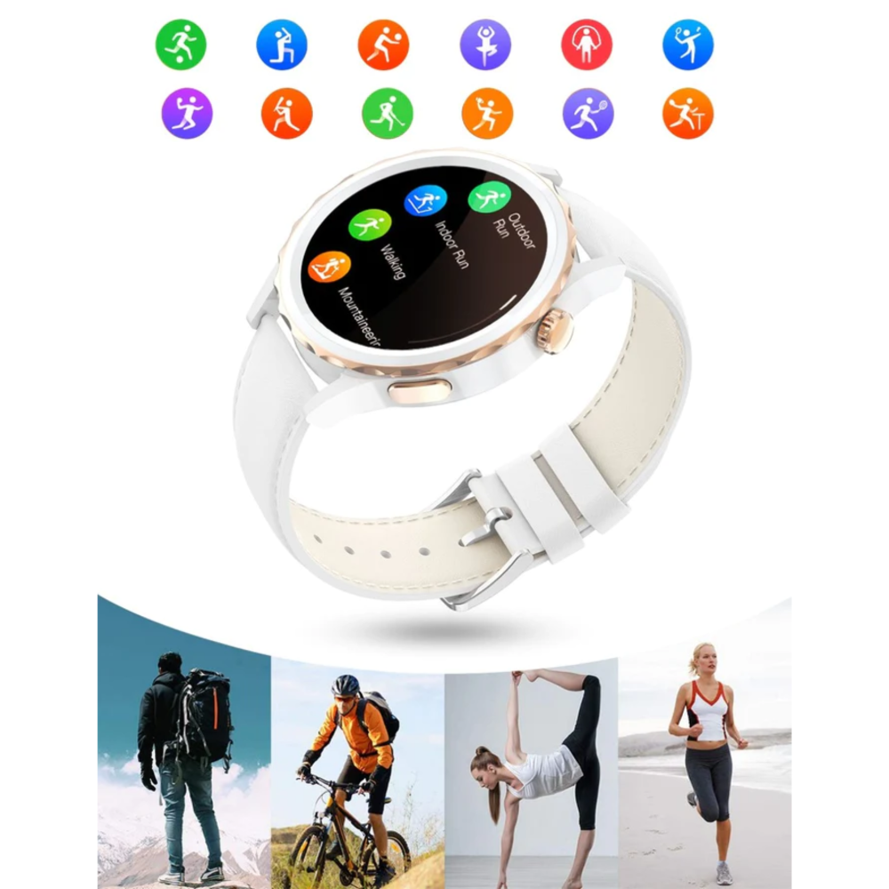 tri tek pro smart watch with life style pictures