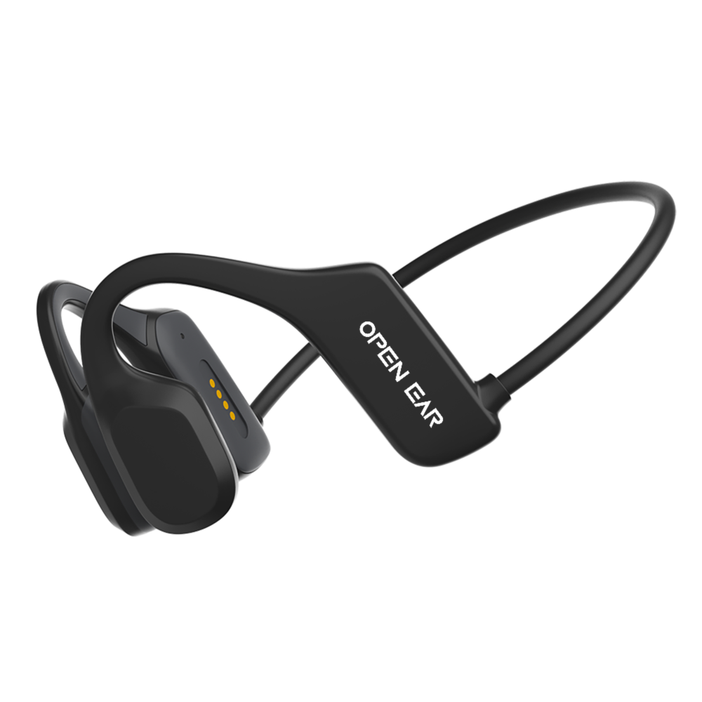 tri tek pro bone conduction headphones left side black