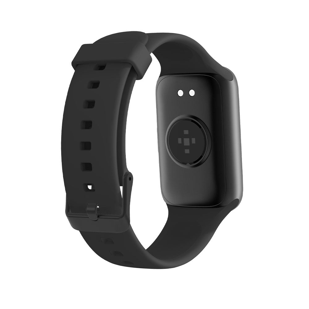finesse black smart watch back view