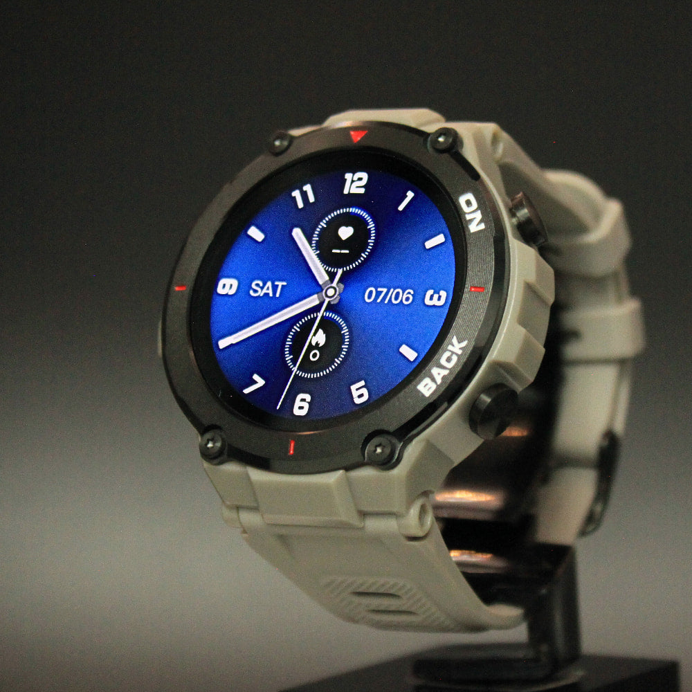 tri tek pro gps watch blue face