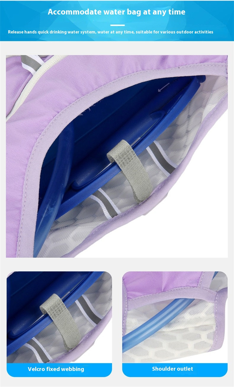 sports vest with hydration pack mauve