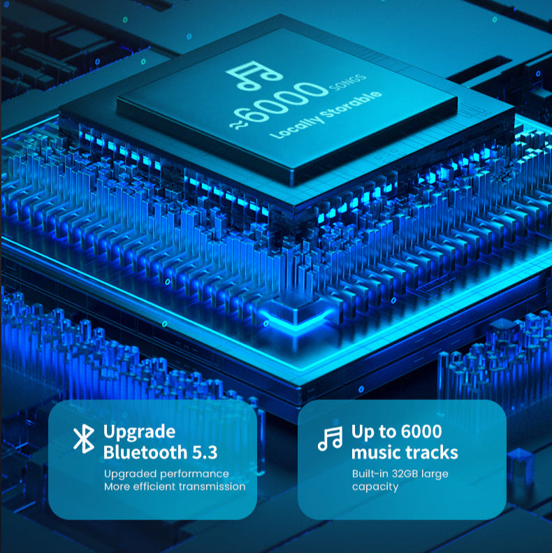 built in Mp3 bone condction headphones