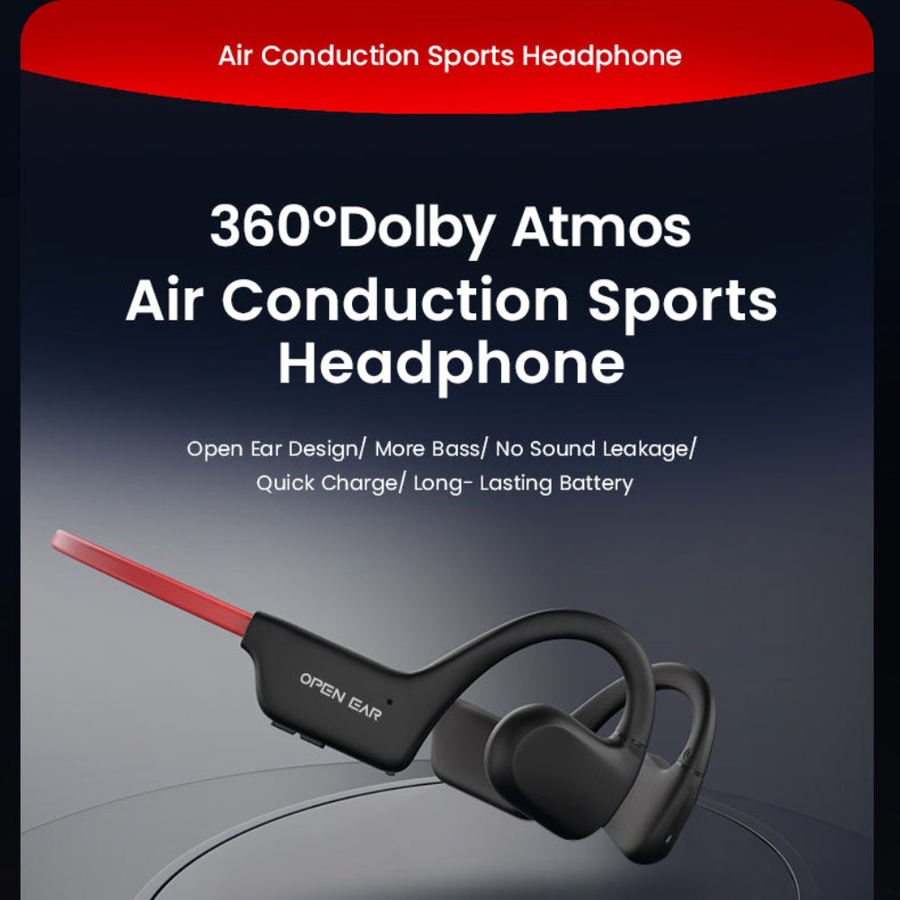 side view of open ear air conduction headphones