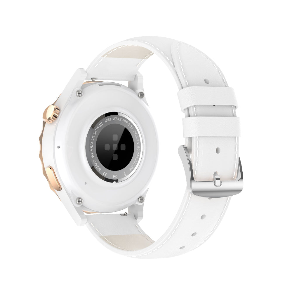 tri tek pro white ladies smart watch rear view