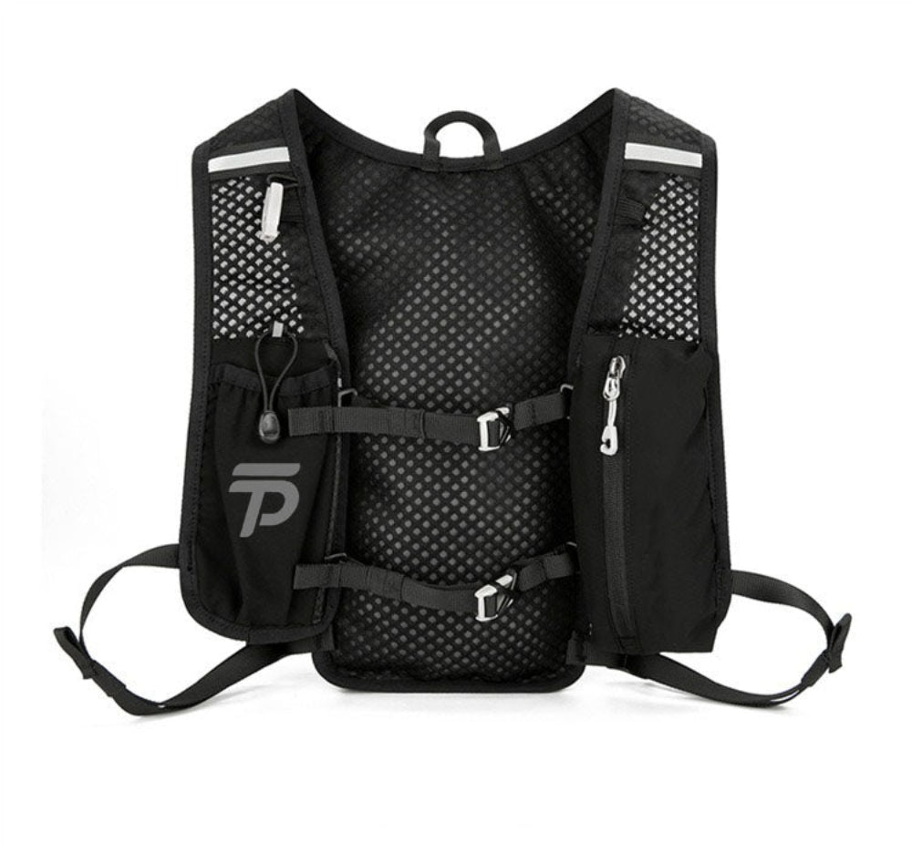 tri-tek-pro black lightweight sports vest with pockets