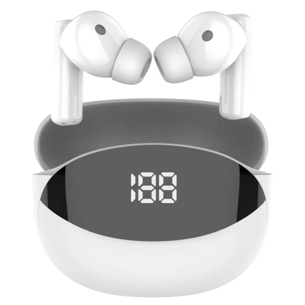 tri-tek pro MT80 white earbuds with noise cancelling