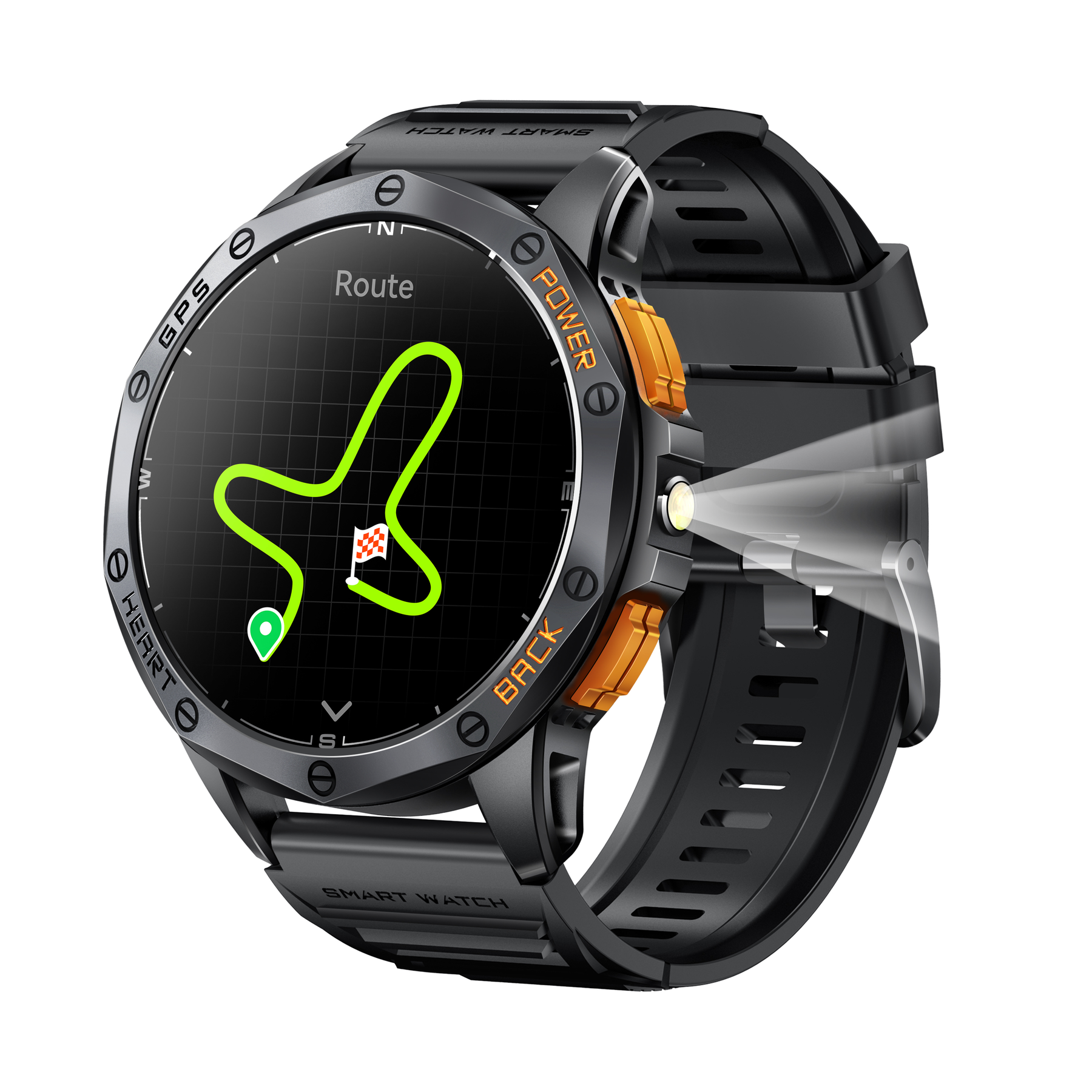 tri tek pro gps tracker with torch