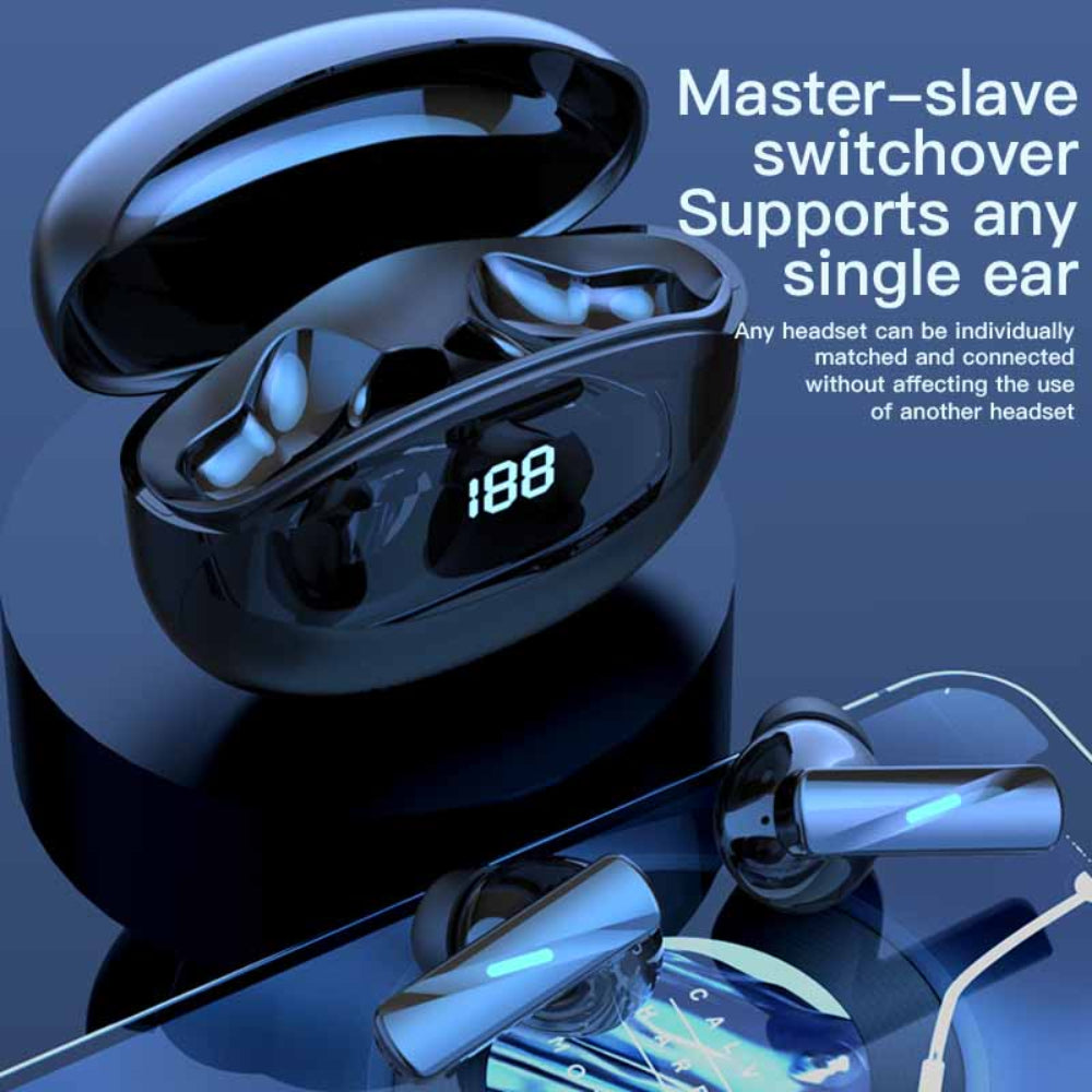 tri tek pro MT 80 marketing image of wireless earbuds