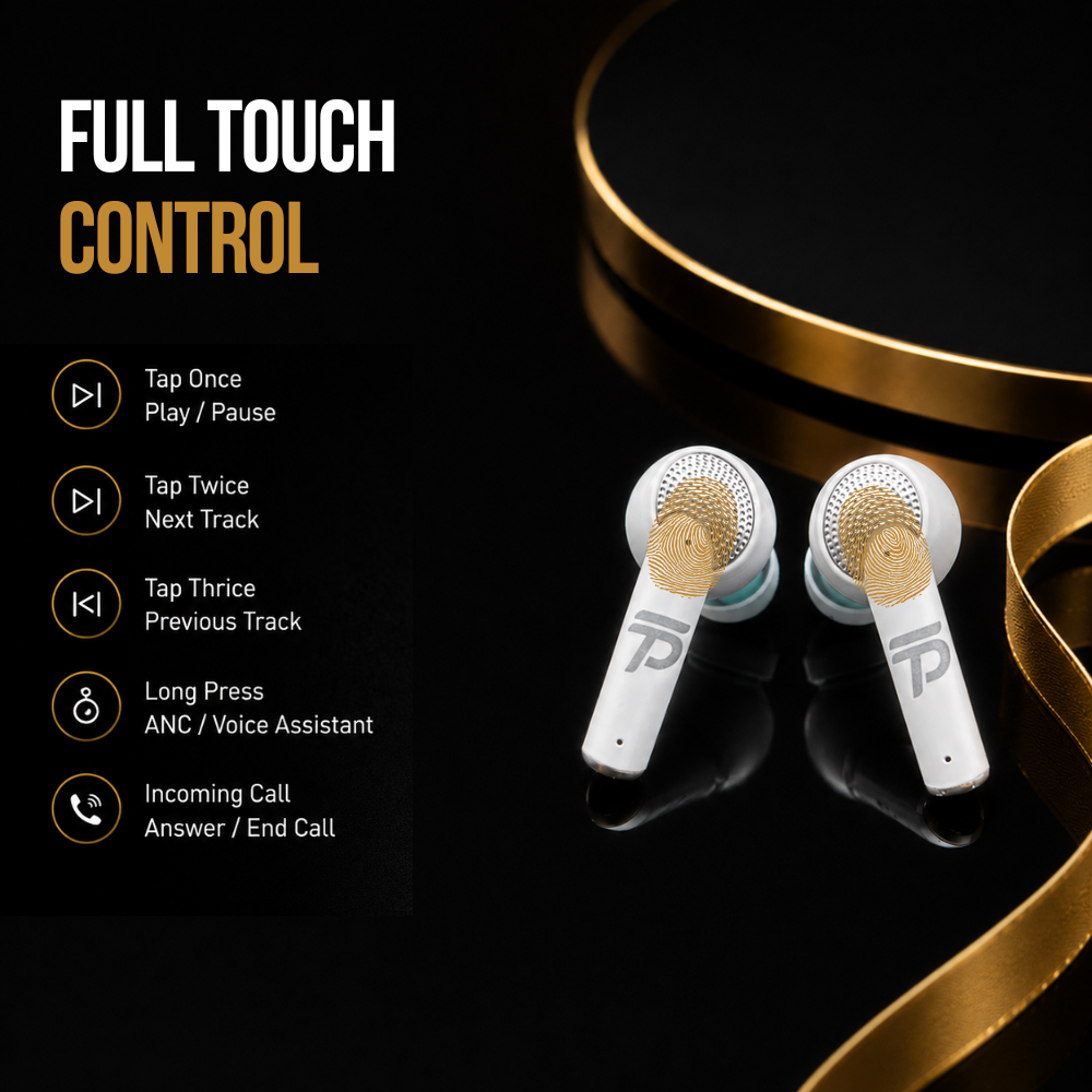 Pure Wireless Active Noise Cancelling Earbuds