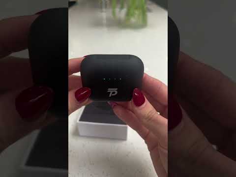 unboxing demonstration of white tri tek pro wireless earbuds