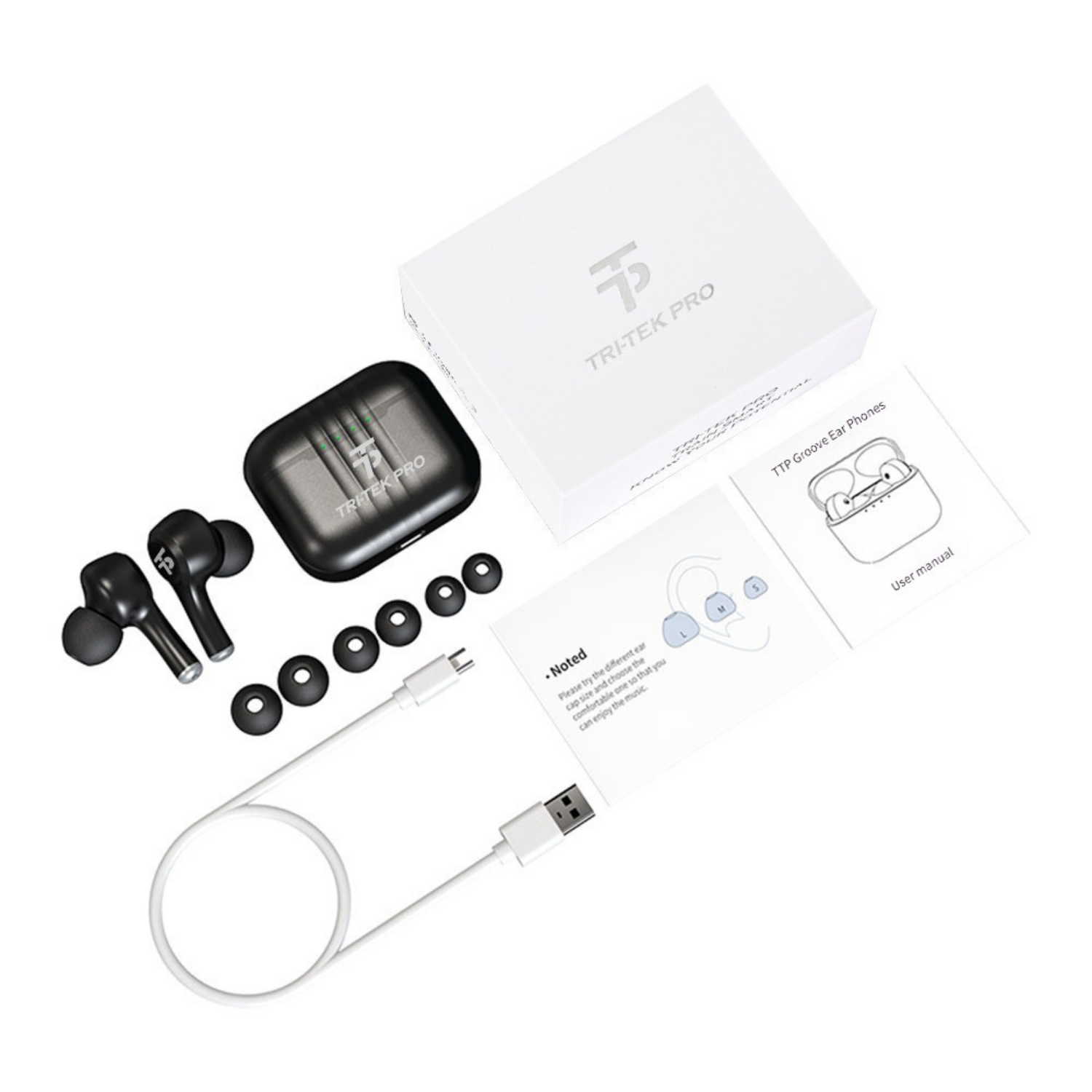 Groove Wireless Noise Cancelling Earbuds with Touch Control and Mic
